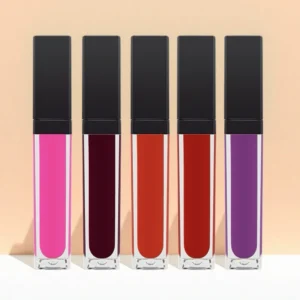 Private Label No Logo 33 Shades Matte Square Tube Liquid Lipstick, Non Transfer Long Lasting Cup Proof Lip Gloss
