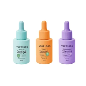 Private Label No Logo 3 Pcs Serum Set, 10% Niacinamide Vitamin C Hyaluronic Acid Concentrate Hydrating Facial Essence