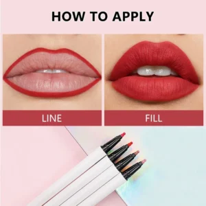 Private Label No Logo 4 Shades Velvet Liquid Lip Liner, Matte Waterproof Easy Pigment Portable Lip Makeup
