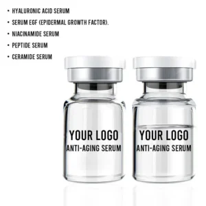 Private Label No Logo 6 Types Ampoule Serum with Hyaluronic Acid, Niacinamide & Ceramide, Hydrating Repair Concentrate Facial Essence