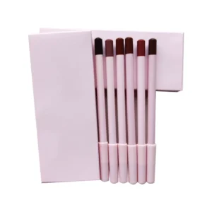 Private Label No Logo 6 Pcs Pink Lip Liner Kit, Matte Waterproof Long Lasting Lipstick Pencil Set