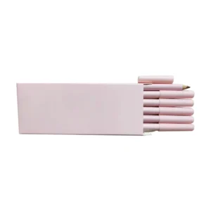 Private Label No Logo 6 Pcs Pink Lip Liner Kit, Matte Waterproof Long Lasting Lipstick Pencil Set