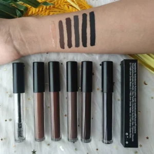 6 Shades Dark Brown Eyebrow Tint Gel, European Style Brow Makeup