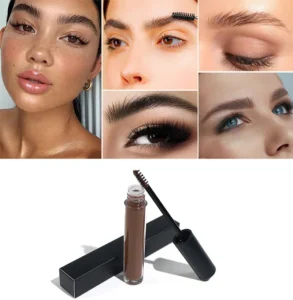 6 Shades Dark Brown Eyebrow Tint Gel, European Style Brow Makeup