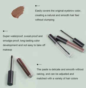 Private Label No Logo 6 Shades Liquid Eyebrow Tint, Waterproof Sweat Proof Non-smudging Brow Coloring Liquid