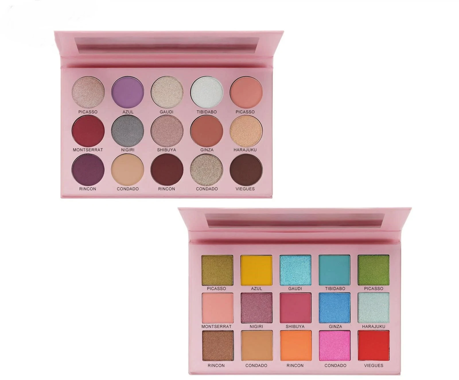 Private Label No Logo Multi-use All-in-One Eyeshadow Palette with Contour & Highlight Face Makeup