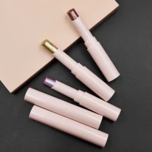 Private Label No Logo Auto Rotating Crystal Jelly Highlighter Stick, Shimmer Glitter Cream Texture Brightening Eyeshadow Stick
