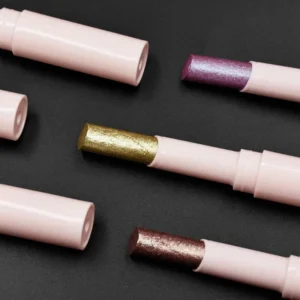 Private Label No Logo Auto Rotating Crystal Jelly Highlighter Stick, Shimmer Glitter Cream Texture Brightening Eyeshadow Stick