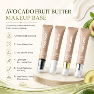 Private Label No Logo Avocado Face Primer, Skin Softening Lightweight Long-wearing Base Makeup Isolation Cream