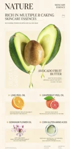 Private Label No Logo Avocado Face Primer, Skin Softening Lightweight Long-wearing Base Makeup Isolation Cream
