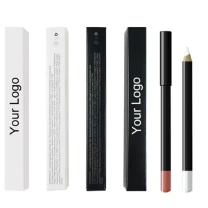 Private Label No Logo 20 Shades Black Barrel Matte Lip Liner, Waterproof Easy Pigment Long Lasting Lipstick Pencil