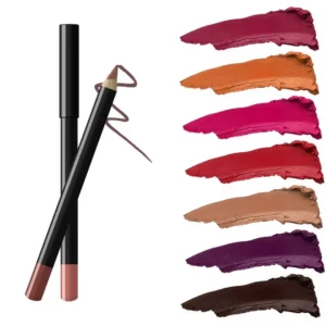 Private Label No Logo 20 Shades Black Barrel Matte Lip Liner, Waterproof Easy Pigment Long Lasting Lipstick Pencil