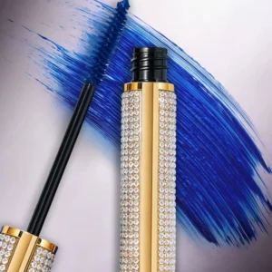 Private Label No Logo Blue Colored Mascara, Lengthening Curling Volumizing Waterproof Smudge Resistant Eyelash Makeup
