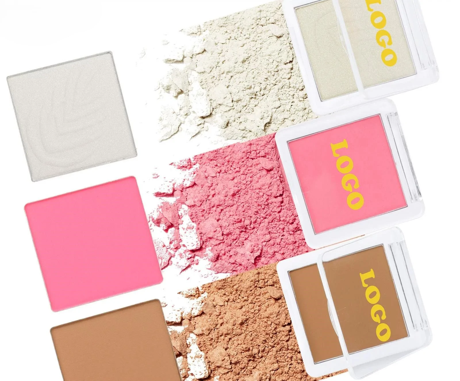Private Label No Logo Customizable Waterproof Matte Shimmer Blush Highlight Contour All-in-One Makeup Palette