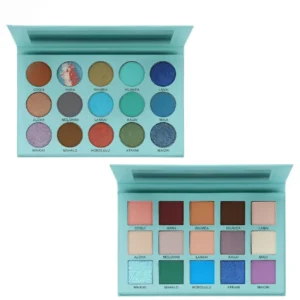 Private Label No Logo Earth Tone Shimmer Matte Book Style Eyeshadow Palette Multi-use Eye Makeup