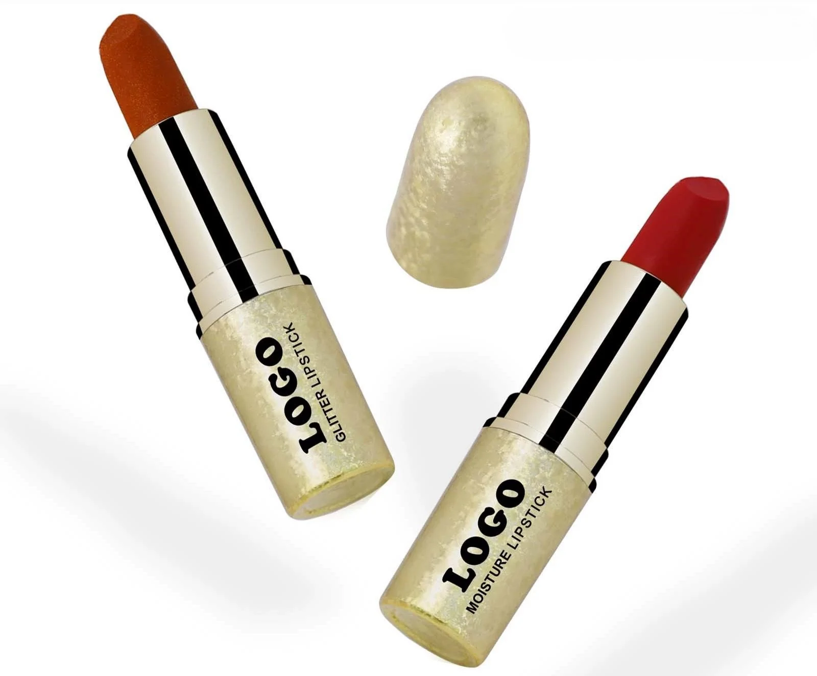 Private Label No Logo Bullet Shape Waterproof Long Wear Shimmer Glossy Hydrating Lipstick
