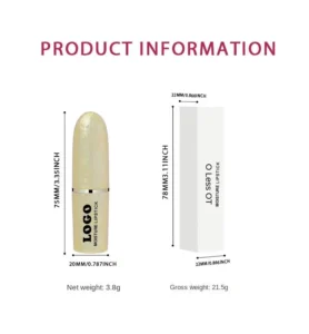 Private Label No Logo Bullet Shape Waterproof Long Wear Shimmer Glossy Hydrating Lipstick