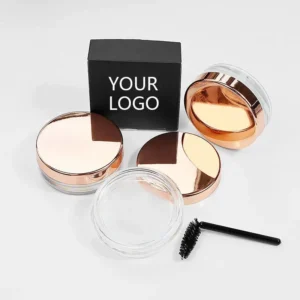 Private Label No Logo Clear Waterproof Eyebrow Wax, Quick Dry Long Lasting 3D Brow Shaping Gel