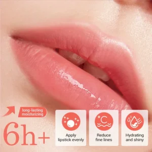 6ml Private Label No Logo Collagen Lip Oil with Silver Cap, Hydrating Moisturizing Plumping Dudu Lips Lip Serum for Daily Lip Repair & Lip Care