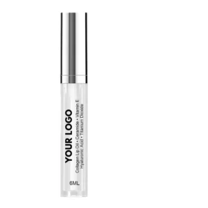 6ml Private Label No Logo Collagen Lip Oil with Silver Cap, Hydrating Moisturizing Plumping Dudu Lips Lip Serum for Daily Lip Repair & Lip Care