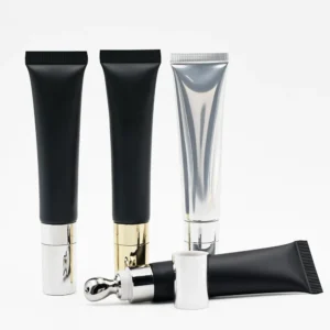 Private Label No Logo 20g Color Changing Plumping Lip Oil, Squeeze Tube with Zinc Alloy Massage Tip for Dudu Lips