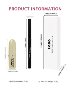 Private Label No Logo Waterproof Color Lock Matte Non-transfer Lipstick & Lip Liner Lip Makeup Set