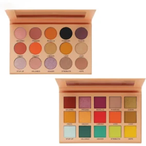 Private Label No Logo Multi-use Colorful Matte Highlight Eyeshadow Palette for Eye and Tear Trough Makeup