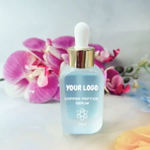 Private Label No Logo Copper Peptide Facial Serum, Hydrating Repair Pore Tightening Concentrate Essence for Daily Skin Care
