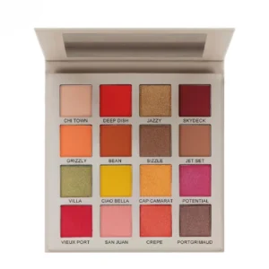 Private Label No Logo Wholesale Earth Tone Cream Mud Eyeshadow Palette, Matte Shimmer Multi-use All-in-One Eye Makeup