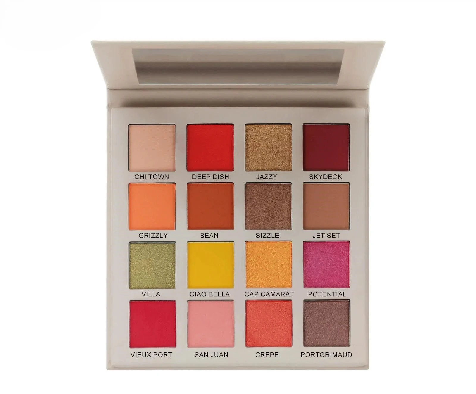 Private Label No Logo Wholesale Earth Tone Cream Mud Eyeshadow Palette, Matte Shimmer Multi-use All-in-One Eye Makeup