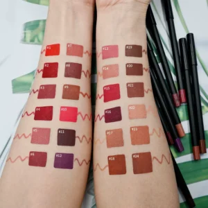 Private Label No Logo Creamy Matte Lip Liner, Waterproof Non-smudging High Pigment Long Lasting Lip Crayon