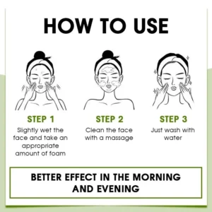 Private Label No Logo Cucumber Cleansing Mousse, Hydrating Refreshing Brightening Foam Facial Wash for Daily Deep Clean Skin Care