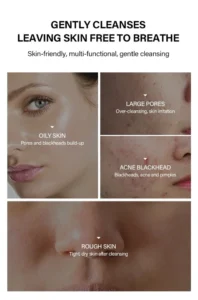 Private Label No Logo Cucumber Cleansing Mousse, Hydrating Refreshing Brightening Foam Facial Wash for Daily Deep Clean Skin Care