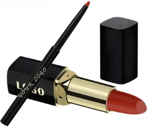 Custom Personalized Private Label No Logo Waterproof Matte 2 In 1 Lipstick & Lip Liner Lip Kit