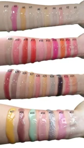 Private Label No Logo Premium Diamond Tip Lip Gloss, Shimmer Glossy Gradient Tube Hydrating Lip Oil