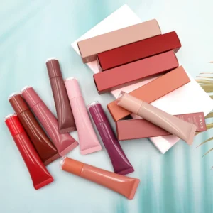 Private Label No Logo Donut Shaped Lip Gloss, Plumping Hydrating Moisturizing Lip Tint Daily Lip Makeup for Women