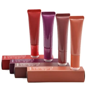 Private Label No Logo Donut Shaped Lip Gloss, Plumping Hydrating Moisturizing Lip Tint Daily Lip Makeup for Women