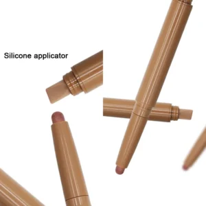 Private Label No Logo Dual-ended Peptide Lip Liner, Nude Color Smooth Easy Application Lip Pencil Lip Cosmetics