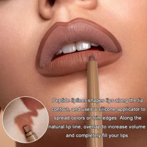 Private Label No Logo Dual-ended Peptide Lip Liner, Nude Color Smooth Easy Application Lip Pencil Lip Cosmetics