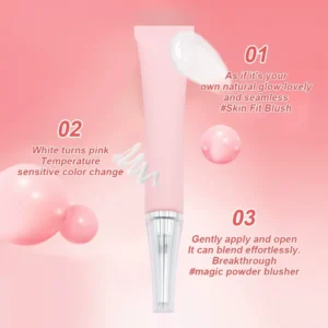 Private Label No Logo Color Changing Liquid Blush, Easy Pigment Long Lasting Lip & Cheek Dual Use Blush