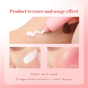 Private Label No Logo Color Changing Liquid Blush, Easy Pigment Long Lasting Lip & Cheek Dual Use Blush