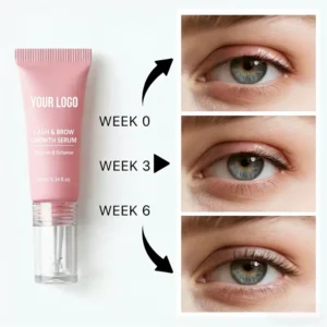 10ml Private Label No Logo Eyelash & Eyebrow Growth Serum, Nourishing Lengthening Enhancer Liquid for Lash & Brow Daily Beauty Care