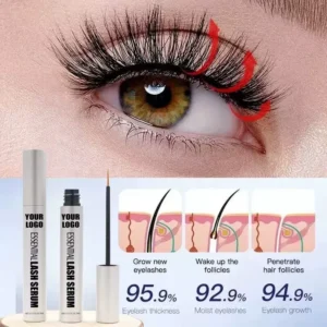 Private Label No Logo Eyelash Growth Serum, Nourishing Lash Care Liquid for Lengthening & Strengthening Eyelashes