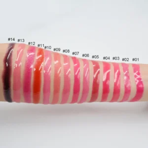 Private Label No Logo Fruit Flavor Temperature Changing Lip Gloss, Plumping Lip Oil in Transparent Water Drop Tube