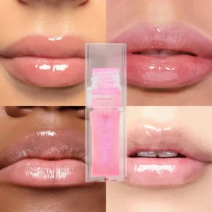 Private Label No Logo Fruit Flavor Temperature Changing Lip Gloss, Plumping Lip Oil in Transparent Water Drop Tube