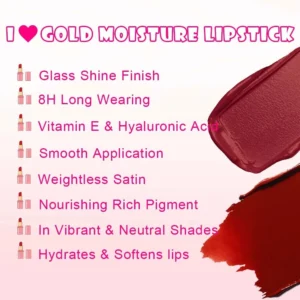 Private Label No Logo Highly Hydrating Plumping Long Wear Golden Tinted Lip Balm Lipstick