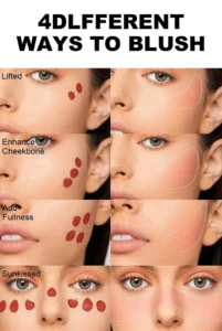Private Label No Logo 20 Shades 6ml Liquid Blush, Natural Lightweight Waterproof Fade Resistant Blush in Heart Shaped Bottle