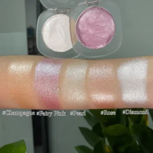 Private Label No Logo Color Changing Cream Highlighter & Eyeshadow, Iridescent Fine Glitter Eye & Face Makeup