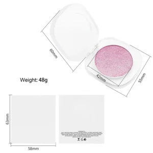 Private Label No Logo Color Changing Cream Highlighter & Eyeshadow, Iridescent Fine Glitter Eye & Face Makeup