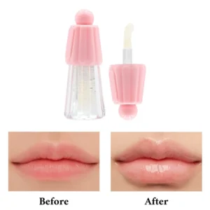Private Label No Logo Glitter Peptide Lip Gloss, Jelly Big Brush Head Lip Oil Hydrating Lip Line Reducing Care